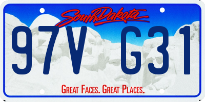SD license plate 97VG31