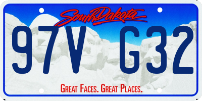 SD license plate 97VG32