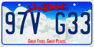 SD license plate 97VG33