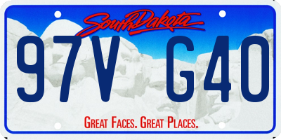 SD license plate 97VG40