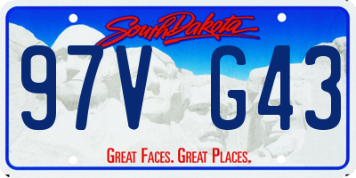 SD license plate 97VG43