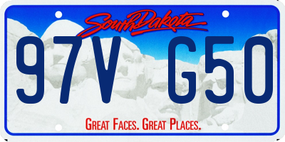SD license plate 97VG50