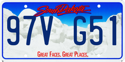 SD license plate 97VG51