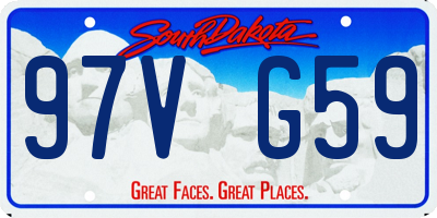 SD license plate 97VG59
