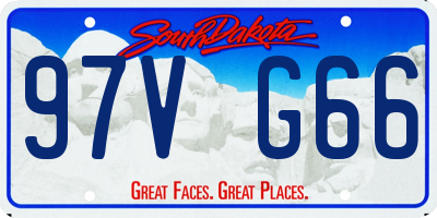 SD license plate 97VG66