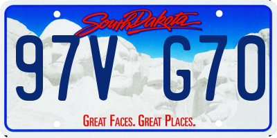 SD license plate 97VG70