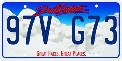 SD license plate 97VG73