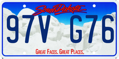SD license plate 97VG76