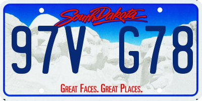 SD license plate 97VG78