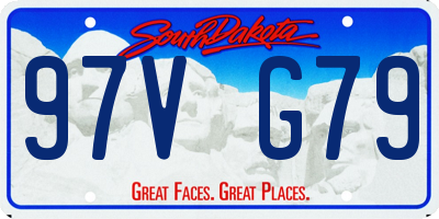 SD license plate 97VG79