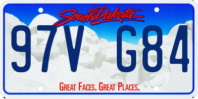 SD license plate 97VG84