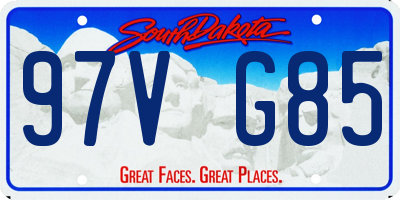 SD license plate 97VG85