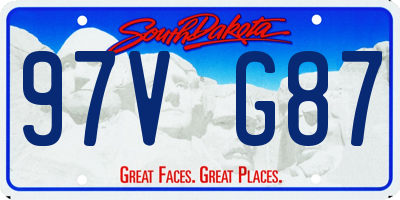 SD license plate 97VG87