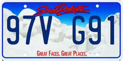 SD license plate 97VG91