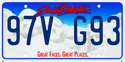SD license plate 97VG93