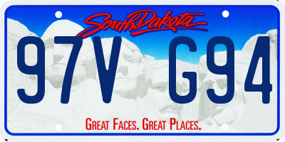 SD license plate 97VG94