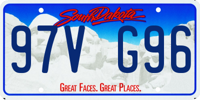 SD license plate 97VG96