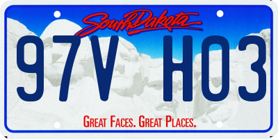 SD license plate 97VH03
