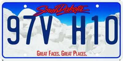 SD license plate 97VH10