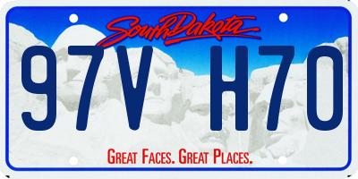 SD license plate 97VH70