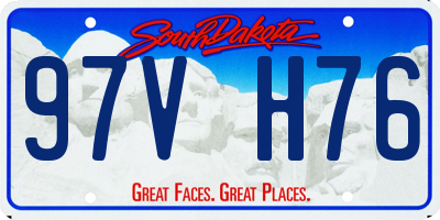 SD license plate 97VH76