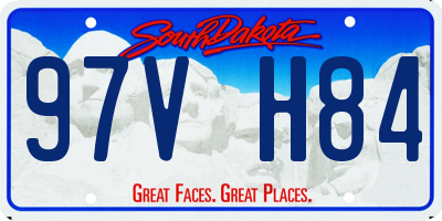 SD license plate 97VH84
