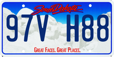 SD license plate 97VH88