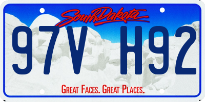 SD license plate 97VH92