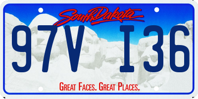 SD license plate 97VI36