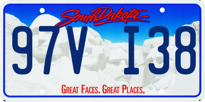 SD license plate 97VI38