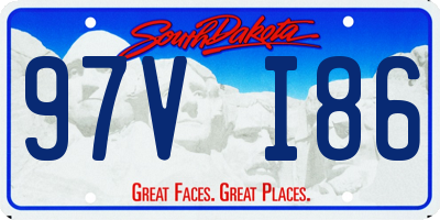 SD license plate 97VI86