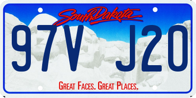 SD license plate 97VJ20