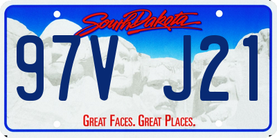 SD license plate 97VJ21