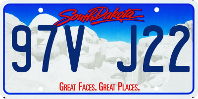 SD license plate 97VJ22