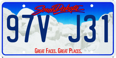 SD license plate 97VJ31