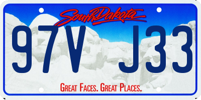 SD license plate 97VJ33