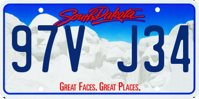 SD license plate 97VJ34