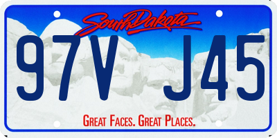 SD license plate 97VJ45