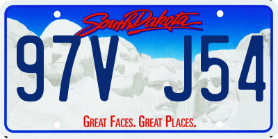 SD license plate 97VJ54