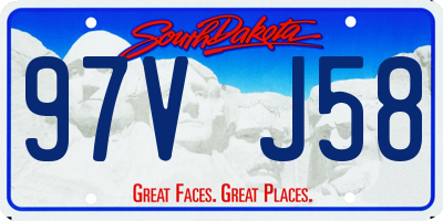 SD license plate 97VJ58