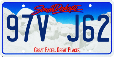 SD license plate 97VJ62