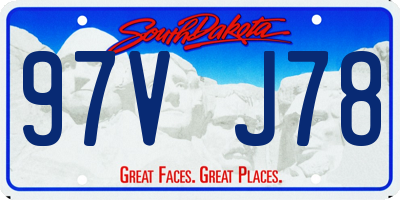 SD license plate 97VJ78