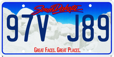 SD license plate 97VJ89