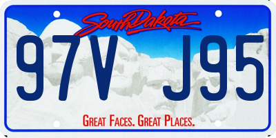 SD license plate 97VJ95