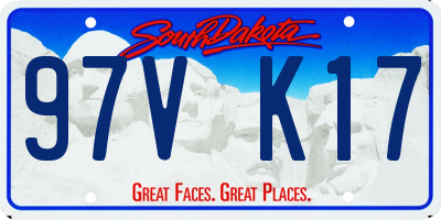 SD license plate 97VK17