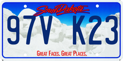 SD license plate 97VK23