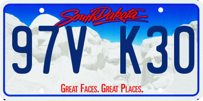 SD license plate 97VK30