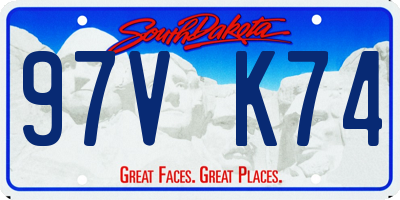 SD license plate 97VK74