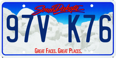 SD license plate 97VK76