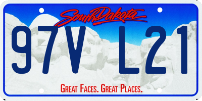 SD license plate 97VL21